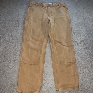 Carhartt Double Knee Work Pants Mens 40x32 Canvas Carpenter Distressed